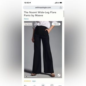 Size 8 - NWT: The Naomi Wide-Leg Flare Pants by Maeve